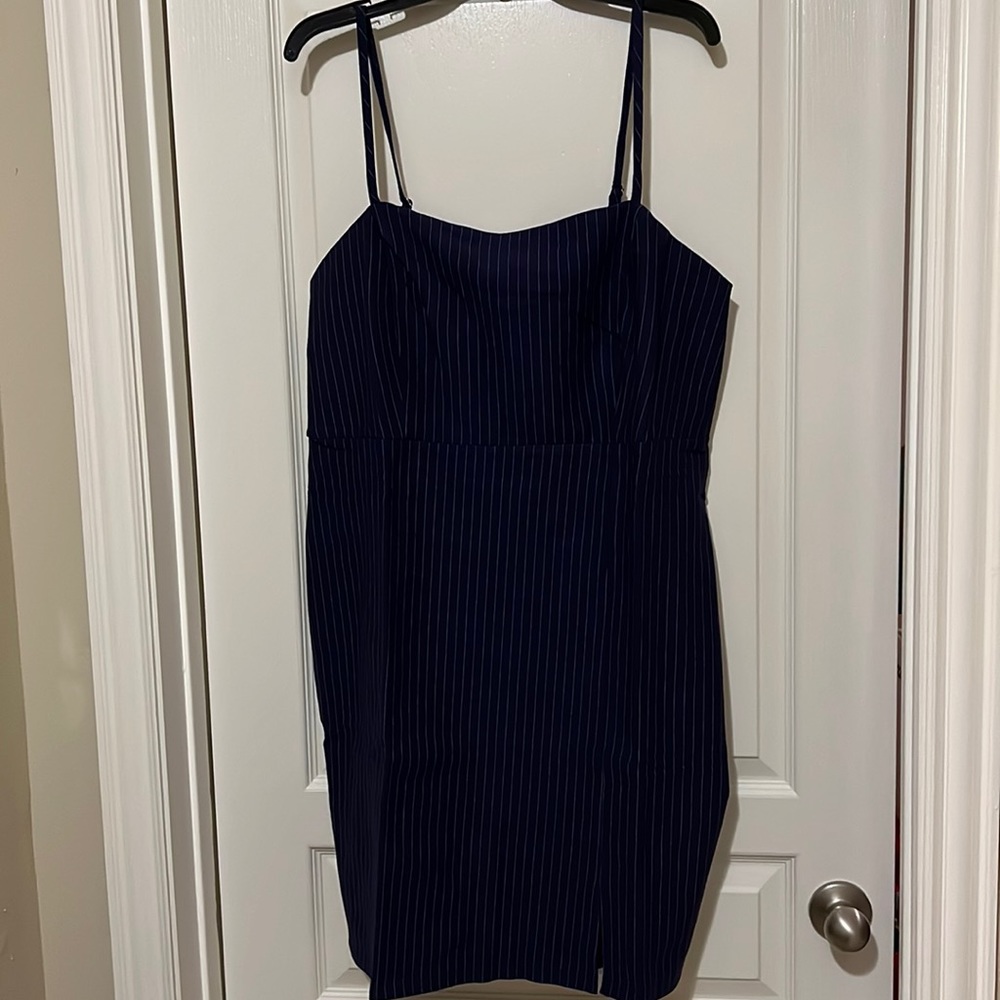 NWT Forever 21 Plus Size Pinstriped Mini Dress